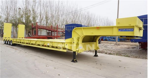 4 Lines 8 Axles Low Loader Trailer for Sale in Tanzania