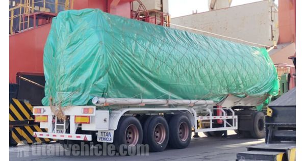 El remolque cisterna de acero inoxidable de 50000 litros se enviará a Senegal Dakar