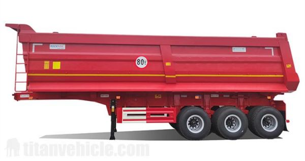 El remolque de camión semivolquete de 80 toneladas Tri Axle se enviará a Malawi