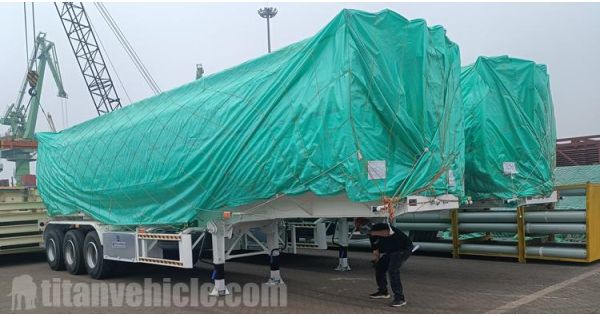 El remolque petrolero Tri Axle de 38000/45000 litros se enviará al Congo