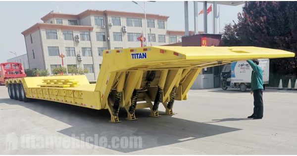 4 Axle Folding Goose Neck Trailer will be sent to Nigeria Lagos