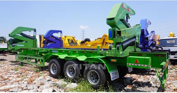 El remolque de carga lateral de 40 pies se enviará a Ghana Accra