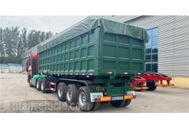 El remolque de camión volquete de 35CBM está listo para enviar a Tanzania