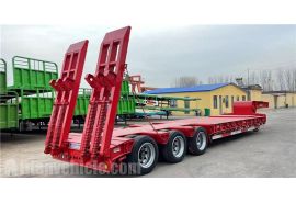 El remolque de cama baja de 80 toneladas de tres ejes se enviará a Surinam
