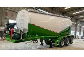 El remolque de cemento a granel Tri Axle 35CBM se envía a Colombia