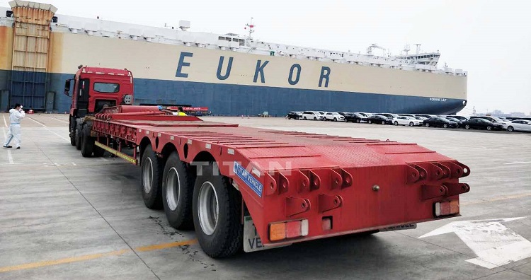 Tri axle Lowbed truck trailer for sale near me
