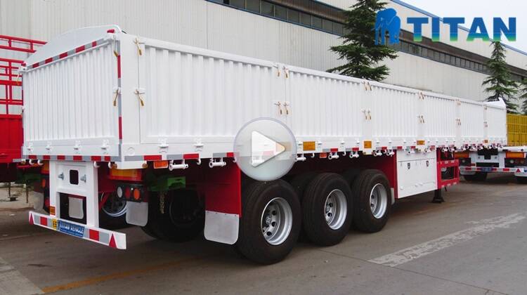 Tri Axle 40ft Sidewall Cargo Trailer for Tanzania
