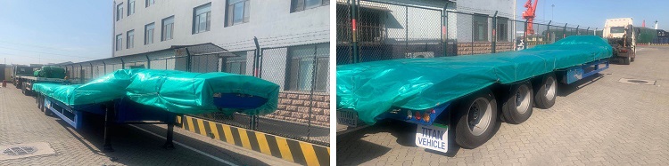 60 Tons Low Bed Trailer for Sale in Zimbabwe - Used Low Bed Semi-trailer for Sale