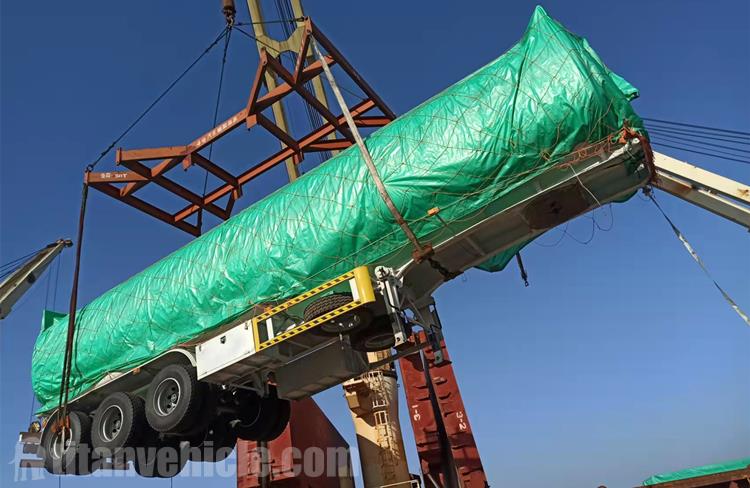 45200 Liters Oil Tanker Truck Trailer with 7 Compartments will be shipped to Nigeria