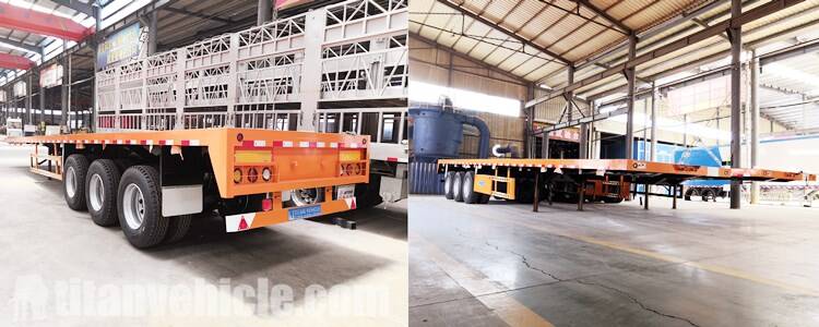 Tri Axle 40 FT Flatbed Trailer for Sale in Guyana Georgetown