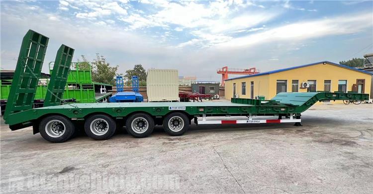 Remolque de plataforma baja de 4 ejes y 100 toneladas a la venta en Argentina