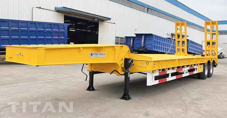 Remolque de carga baja de 2 ejes y 40 toneladas a la venta en Filipinas