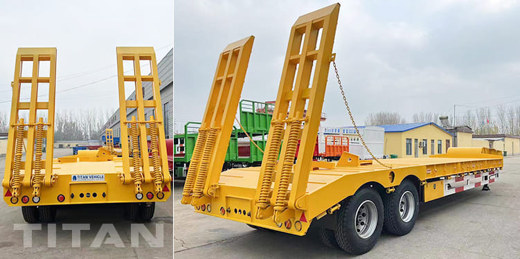 Remolque de carga baja de 2 ejes y 40 toneladas a la venta en Filipinas