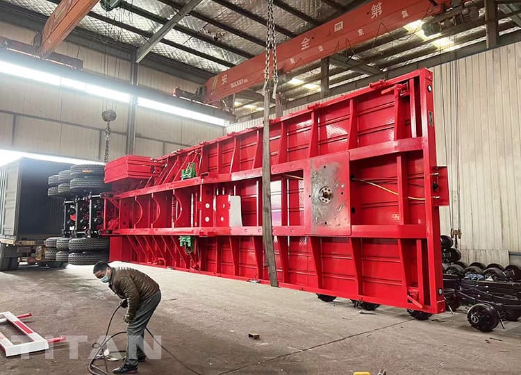 Remolque de plataforma plana de tres ejes de 40 pies a la venta en Jamaica