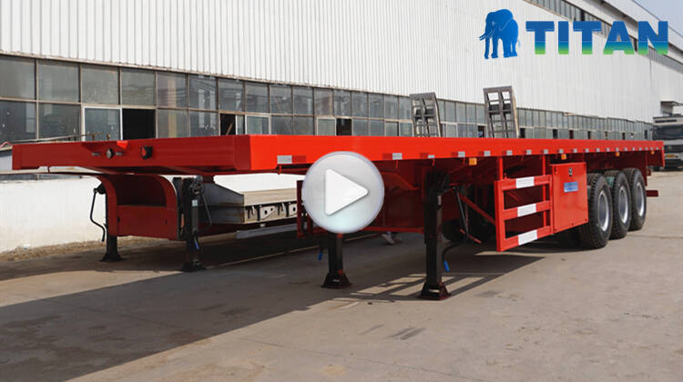 Flatbed semi trailer video