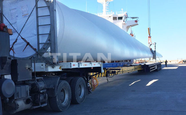 TITAN Wind Turbine Blade Trailer for Windmill Turbine Blade Transport TITAN Wind Turbine Blade Trailer for Windmill Turbine Blade Transport