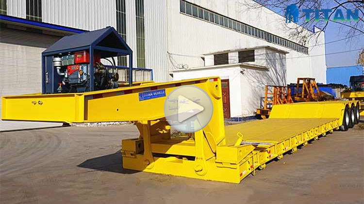 80ton 3 Axle Excavator Lowboy Trailer for Sale in Nigeria