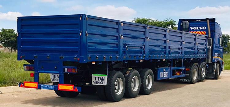 China Side Wall Grain Trailer for Sale in Sudan - TITAN Vehicle