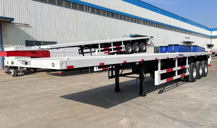 Semirremolque de plataforma de 40 pies a la venta | Semirremolque de superficie plana de 3 ejes Fabricantes