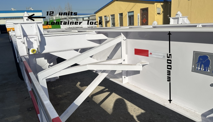 Remolque de transporte de contenedores de env&iacute;o | Remolque esquel&eacute;tico de cuello de cisne Semirremolque esquel&eacute;tico | Chasis de 40 pies en venta
