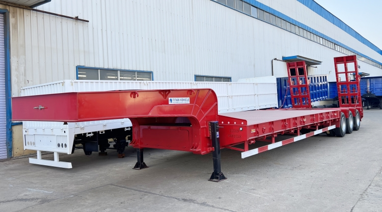 Heavy Duty Equipment 3 Line 6 Ejes 130 Ton Remolque de cama baja para la venta