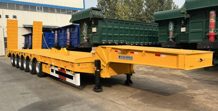 Remolque de plataforma baja de 6 ejes y 120 toneladas a la venta en Chile