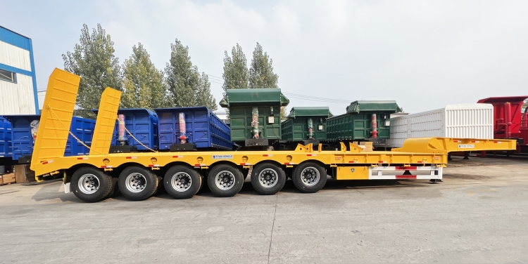 Remolque de plataforma baja de 6 ejes y 120 toneladas a la venta en Chile