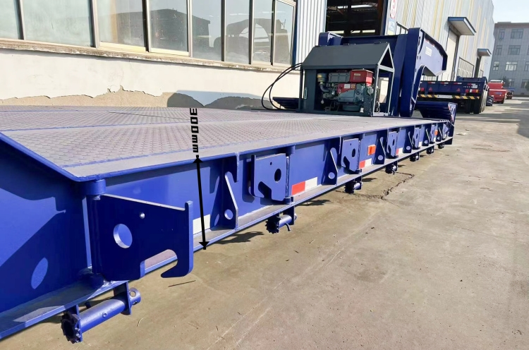 Remolque de cuello de cisne Lowboy desmontable de 60 toneladas a la venta