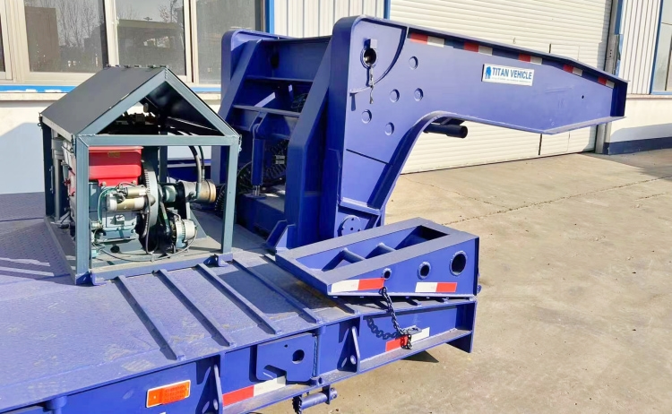 Remolque de cuello de cisne Lowboy desmontable de 60 toneladas a la venta