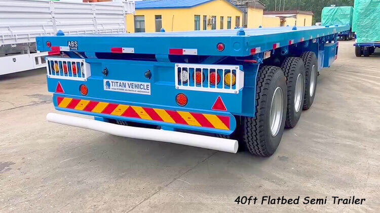 Remolque de caja plana de 3 ejes y 40 pies a la venta en Dominica