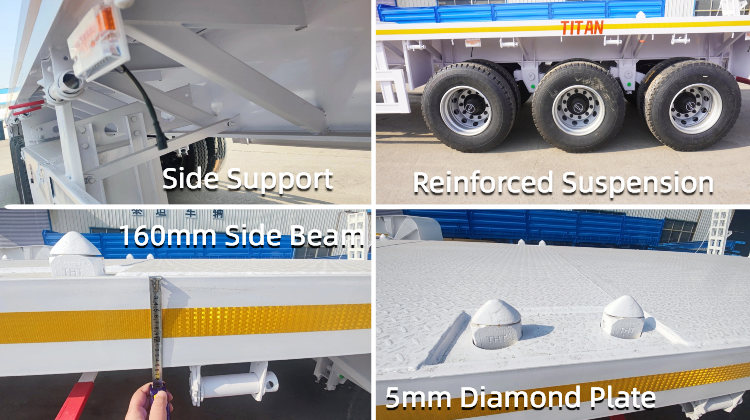 3 Axle 40 Ft Semi Trailer Flat Bed | Flat Bed Trailer Price in Tanzania mtwara