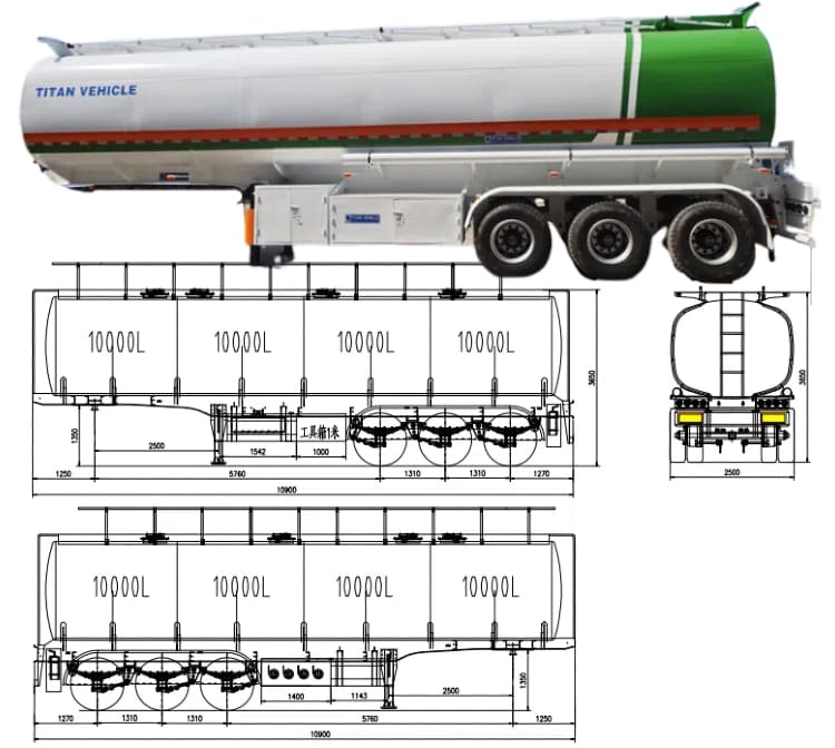 Remolque cisterna de combustible de tres ejes a la venta en Pap&uacute;a Nueva Guinea Port Moresby