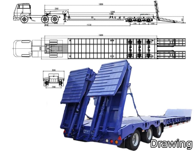 Cami&oacute;n con plataforma baja de 3 ejes y 80 toneladas en Trinidad y Tobago