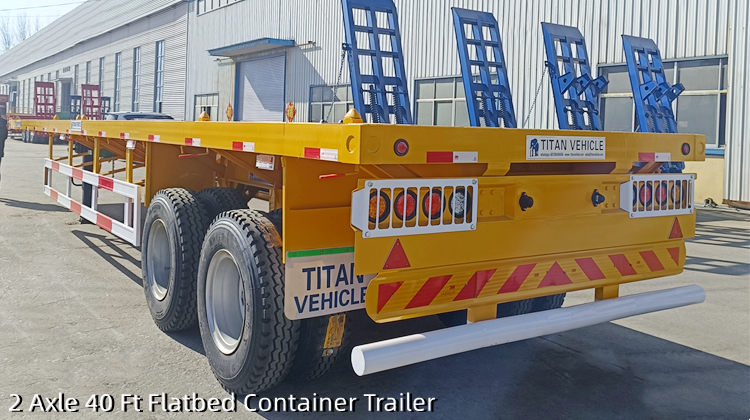 Remolque de plataforma plana para contenedores de 2 ejes y 40 pies | Remolque de plataforma plana para contenedores en venta en Tanzania Dar es Salaam