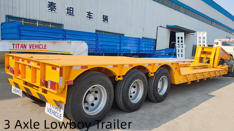 Remolque Lowboy de 3 ejes y 80 toneladas