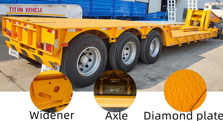 Remolque Lowboy de 3 ejes y 80 toneladas