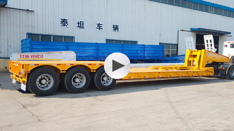 Remolque Lowboy de 3 ejes y 80 toneladas