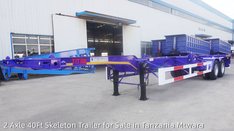 Remolque esqueleto de 2 ejes y 40 pies a la venta en Tanzania Mtwara