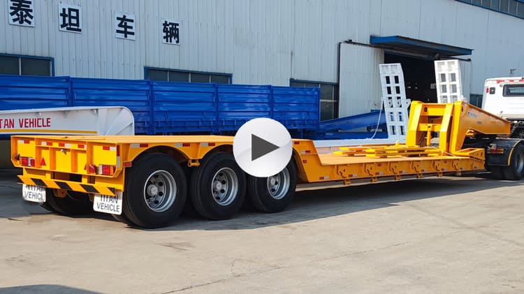 Remolque Lowboy de 80 toneladas y tres ejes en venta en Camer&uacute;n Kribi