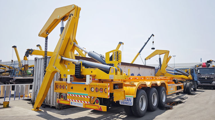 Remolque elevador lateral para contenedores de 37T y 40 pies a la venta en Tanzania, Dar es Salaam