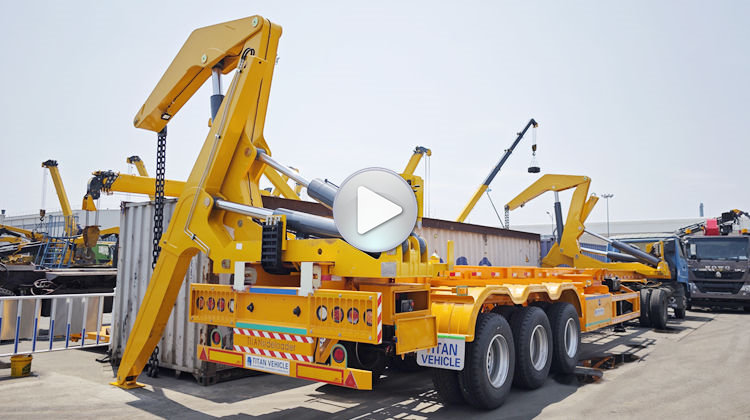 Remolque elevador lateral para contenedores de 37T y 40 pies a la venta en Tanzania, Dar es Salaam