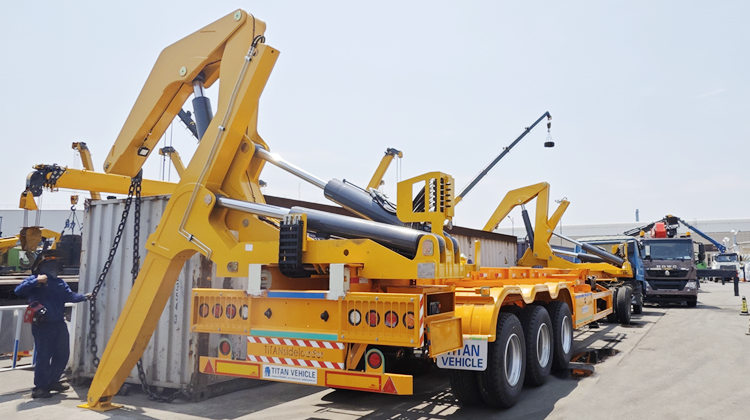 Remolque elevador lateral para contenedores de 37T y 40 pies a la venta en Tanzania, Dar es Salaam