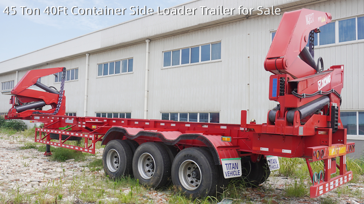 Remolque de carga lateral para contenedores de 45 toneladas y 40 pies en venta en Tanzania Dar Es Salaam