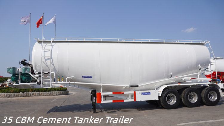 Remolque cisterna de cemento de 3 ejes y 35 CBM en venta