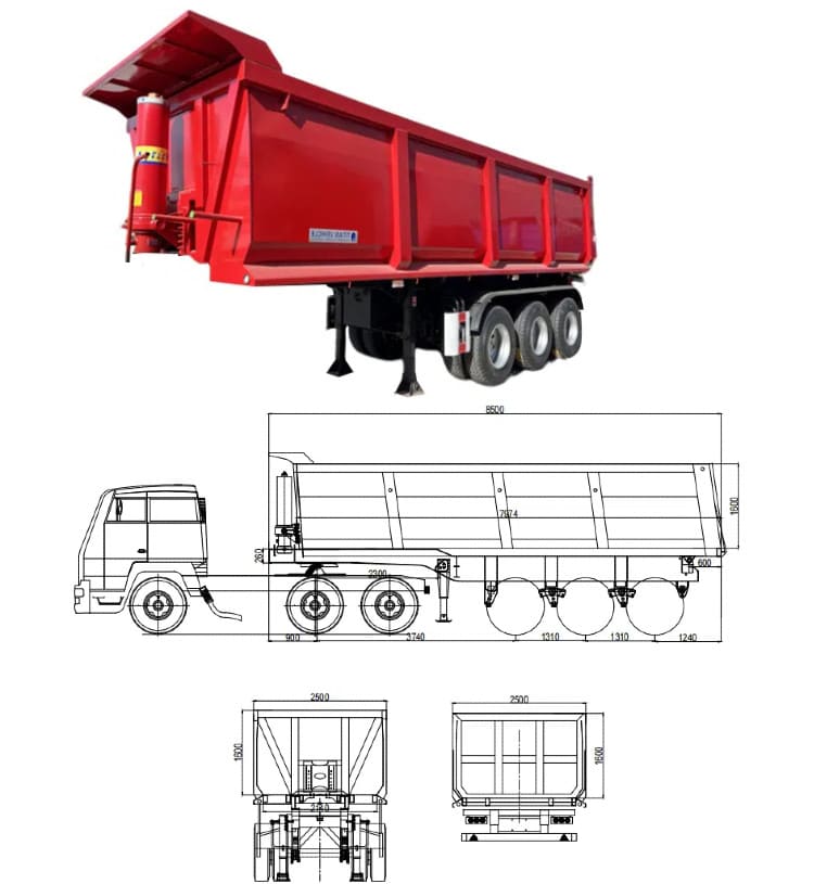 Semirremolque con volquete CIMC 35CBM en venta en Pap&uacute;a Nueva Guinea
