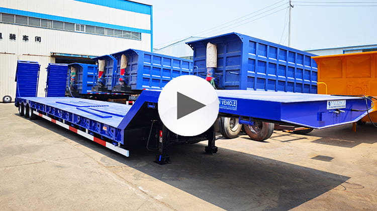 Remolque de plataforma baja de 3 ejes en venta en Filipinas, Davao