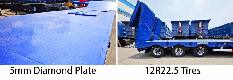 Remolque de plataforma baja de 3 ejes en venta en Filipinas, Davao