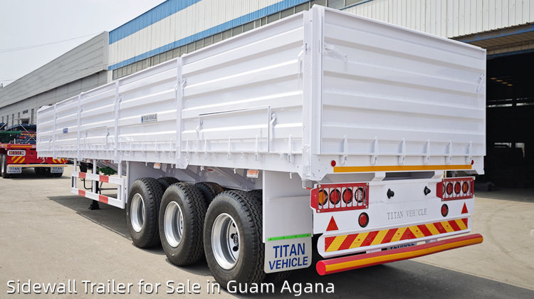 Remolque de pared lateral de 3 ejes y 50 toneladas | Remolque de pared lateral en venta en Guam Agana