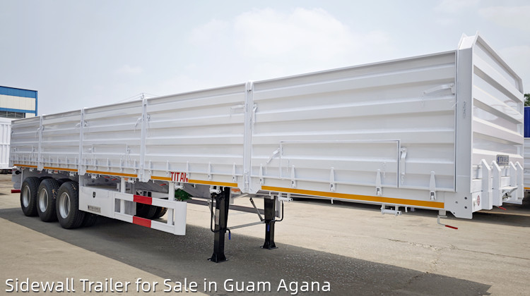 Remolque de pared lateral de 3 ejes y 50 toneladas | Remolque de pared lateral en venta en Guam Agana