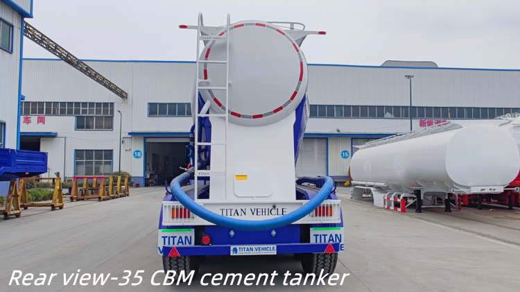 Cami&oacute;n cisterna de cemento de 35 CBM Remolque de cemento a granel